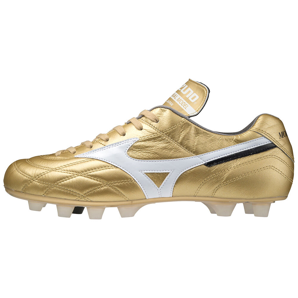 Mens Mizuno Morelia Ul Japan Soccer Cleats Gold/White Philippines (ELXKJR087)